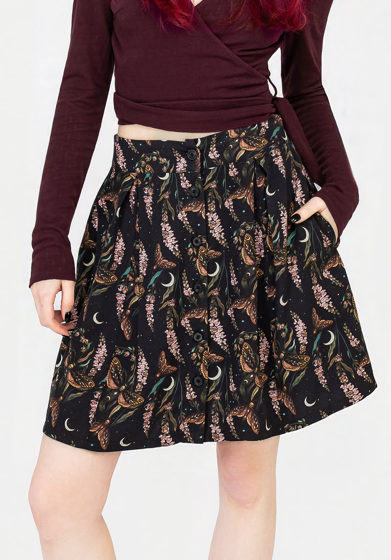 Atropos Button Front Mini Skirt