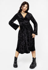 Invocation Flared Sleeve Midi Dress