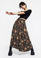 Ophelia Viscose Tie Waist Midaxi Skirt