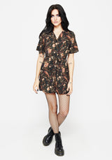 Ophelia Viscose Button Up Playsuit