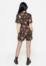 Ophelia Viscose Button Up Playsuit