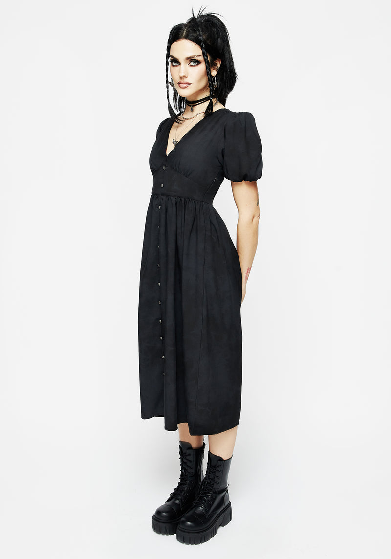 Gladys Button Front Midi Dress