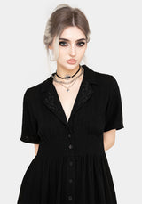 Jasmine Embroidered Midi Shirt Dress