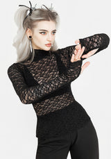 Arabella Lace High Neck Top