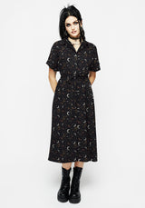 Sickle Moon Midi Shirt Dress