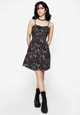 Melancholia Button Up Mini Apron Dress