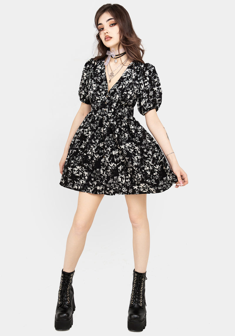 Eulogy Button Front Mini Dress