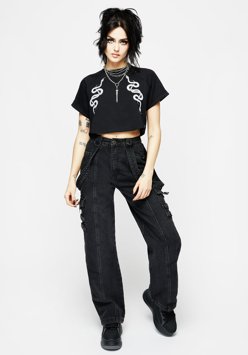 Venin Snake Athleisure Boxy Crop T-Shirt