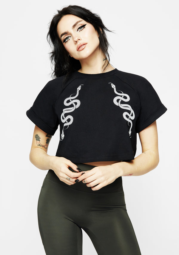 Venin Snake Athleisure Boxy Crop T-Shirt