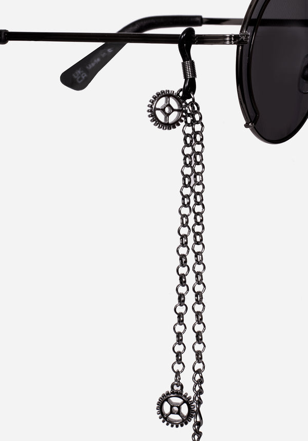 Emilie Round Sunglasses with Chain