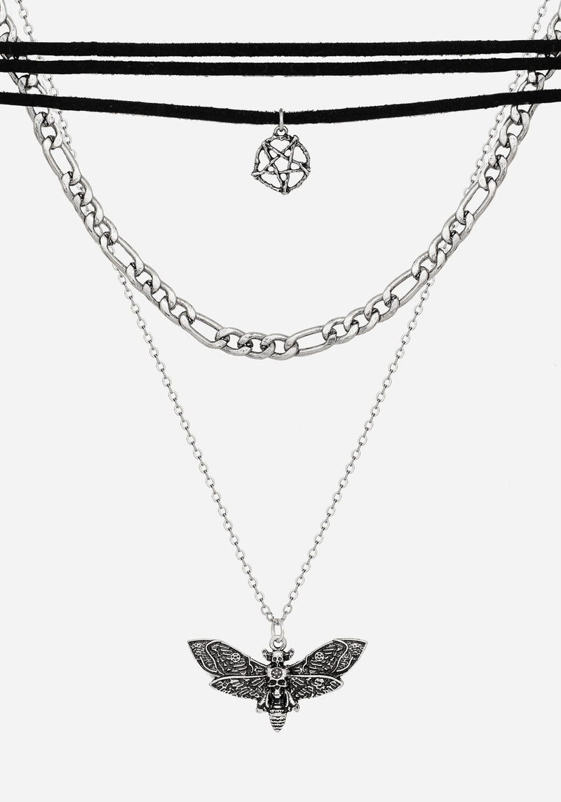 Mortmoth Layered Choker Necklace