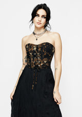 Underworld Cotton Lace Up Corset Top