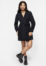 Letavia Embroidered Mini Shirt Dress