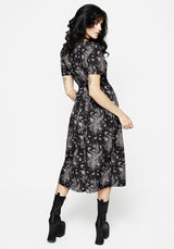 Thalia Button Front Midi Dress