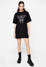 Mimicry Embroidered Mini Tee Dress