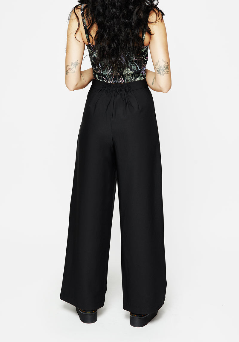 Herald Embroidered Wide Leg Trousers