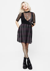 Gambit Check Wrap Suspender Mini Dress