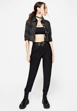 Clover Check Crop Shirt