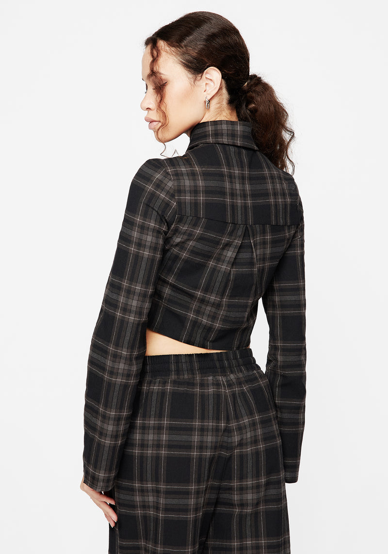 Clover Check Crop Shirt