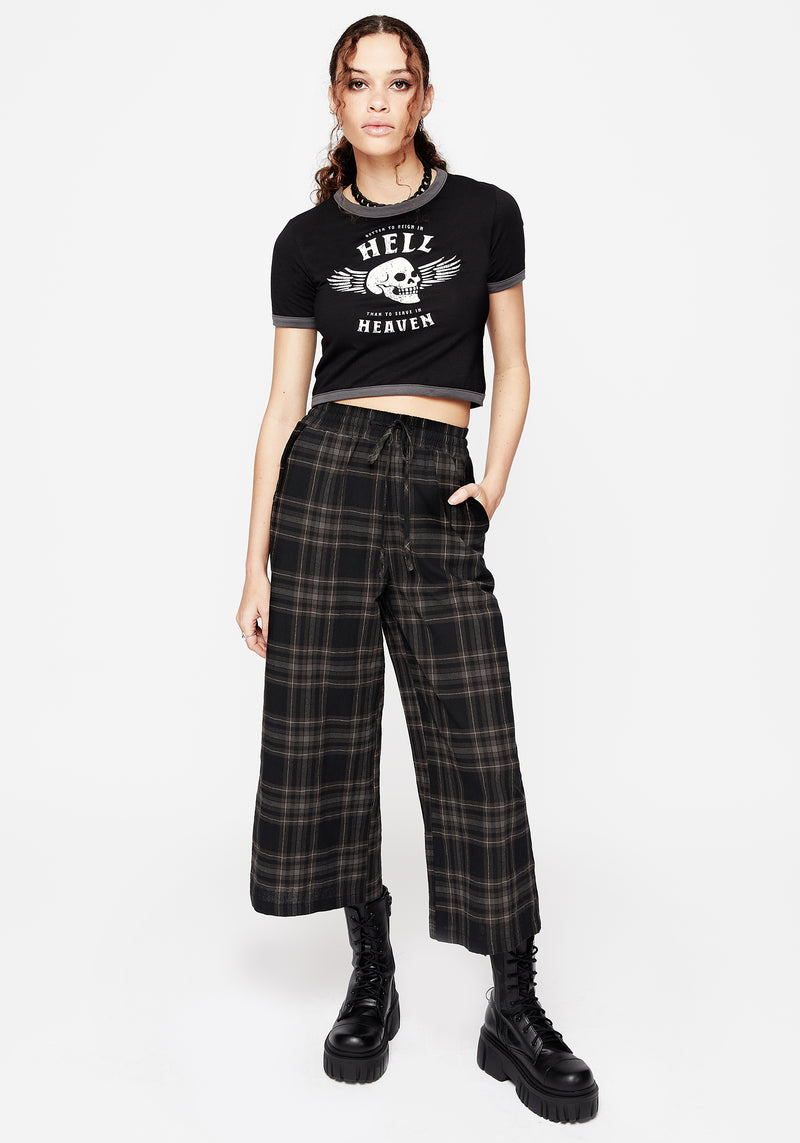 Clover Check Crop Trousers