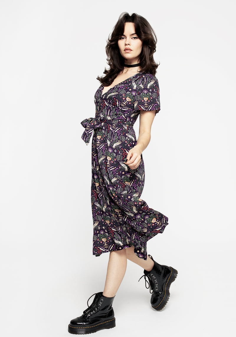 Modern Mystic Button Up Midi Dress