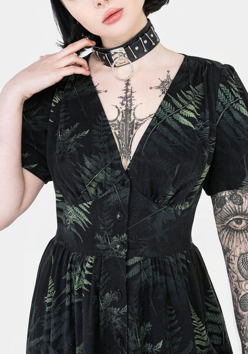 Fernery Button Up Corset Mini Dress