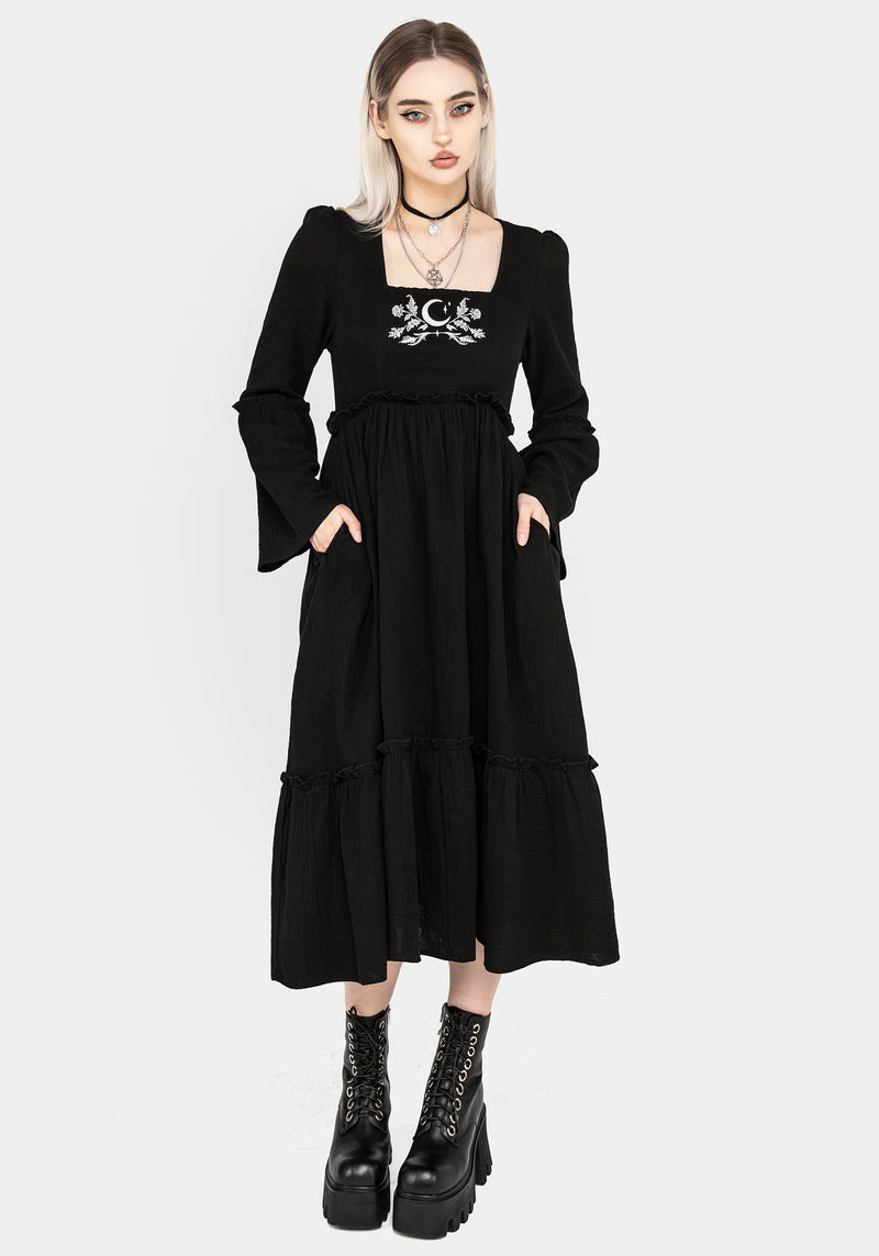 Aradia Embroidered Midi Dress