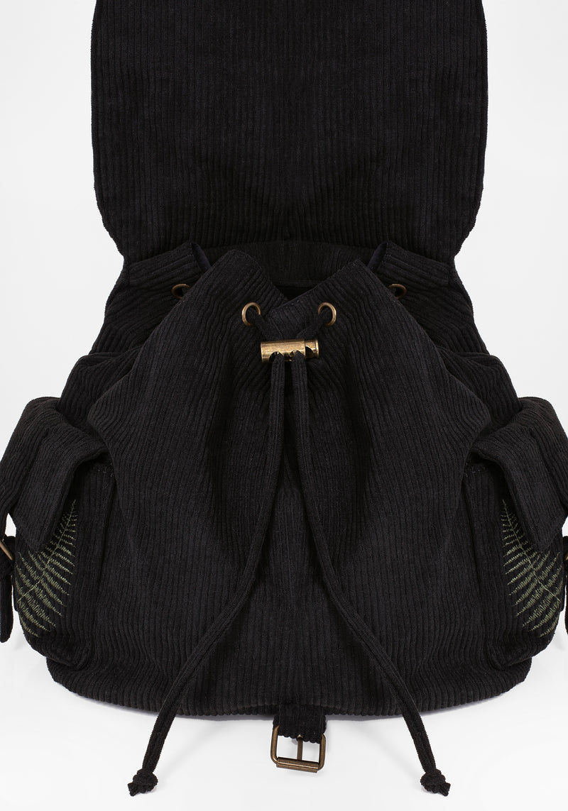 Fern Embroidered Satchel Backpack