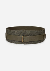 Cypress Paisley Debossed Buckled Waist Belt