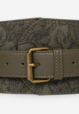 Cypress Paisley Debossed Buckled Waist Belt