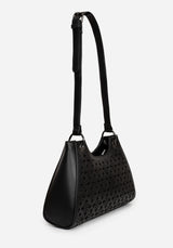 Crux Cut Out Faux Leather Shoulder Bag