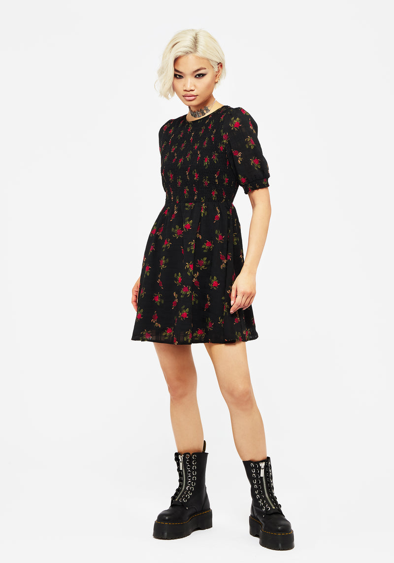 Darcey Floral Print Mini Dress