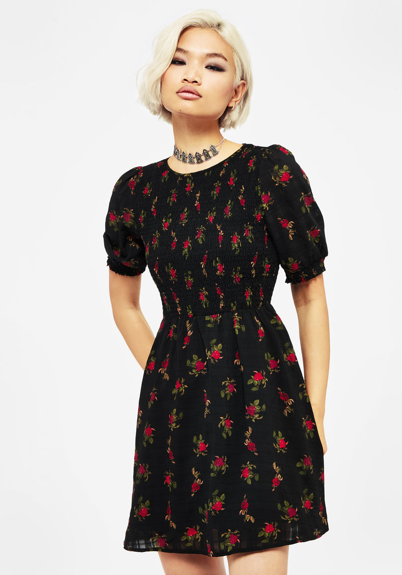 Darcey Floral Print Mini Dress