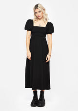 Carmine Midaxi Smock Dress - Black