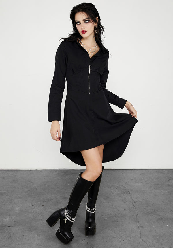 Bullet Corset Shirt Dress