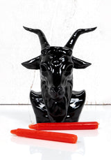 Crying Baphomet Candle Holder - Black