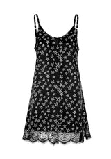 Hallow Lace Trim Slip Dress