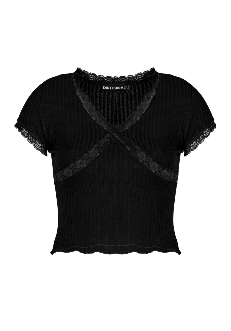 ELENA LACE TRIM TEE