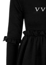 Vvitch Ruffle Midi Skater Dress