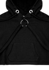 Brutal Mesh Cut Out Crop Hoody