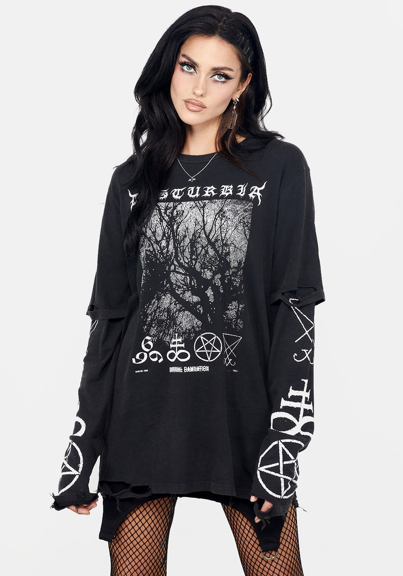 Infernal Layered Long Sleeve T-Shirt