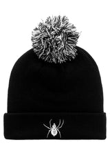 Spinneret Embroidered Pom Pom Beanie