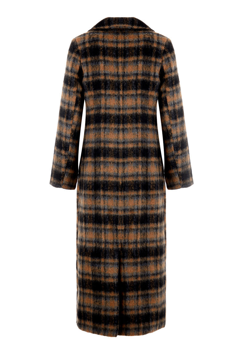 Lore Plaid Longline Coat