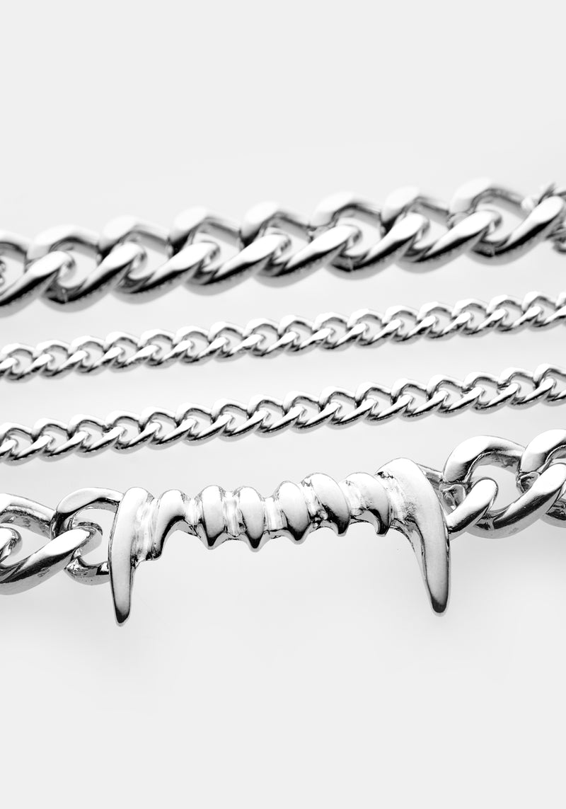 Teeth Layered Multichain Necklace