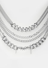 Teeth Layered Multichain Necklace