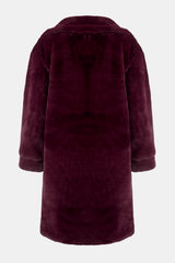 Creature Oversized Fur Coat - Plum