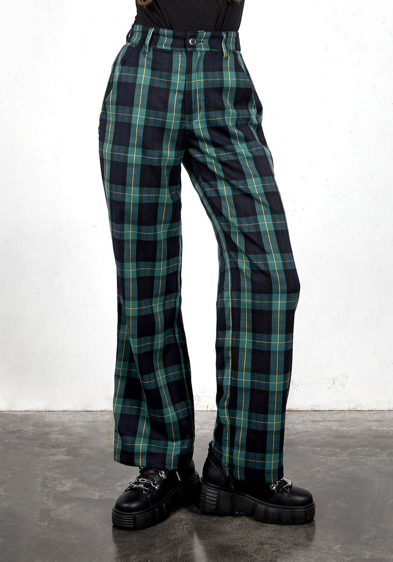 Creed Wide Leg Check Trousers