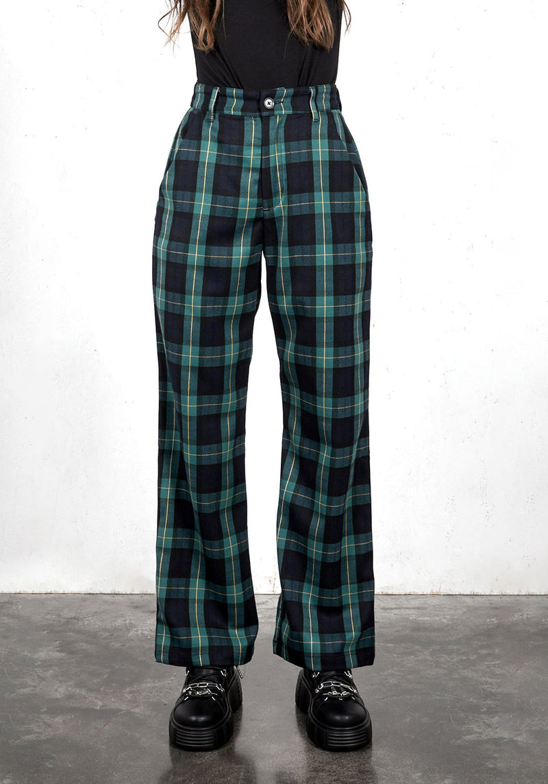 Creed Wide Leg Check Trousers