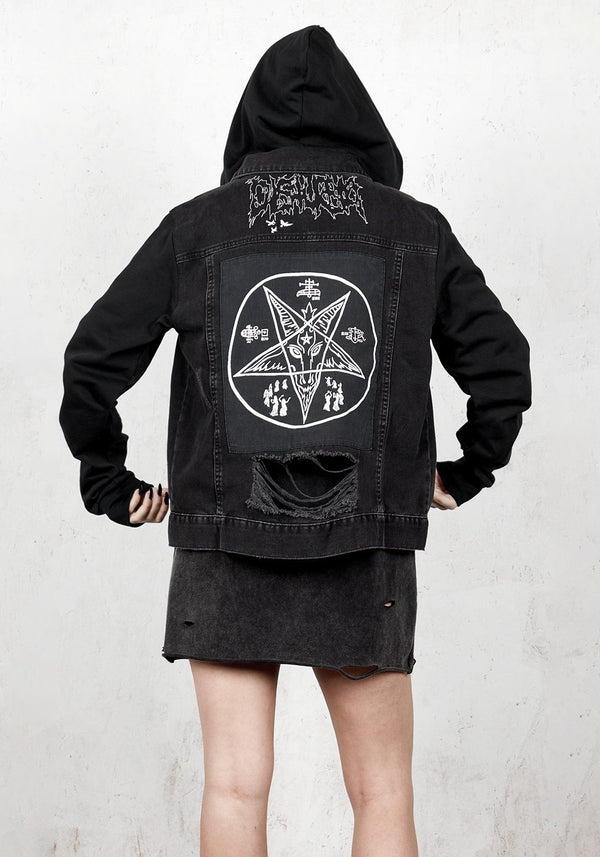 Damage Denim Hooded Jacket