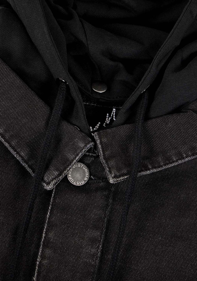 Damage Denim Hooded Jacket